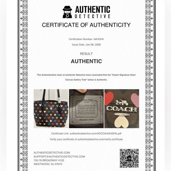Coach (NWT) Gallery Tote Bag & Wallet in Signature Canvas & Heart Print - Picture 17 of 17